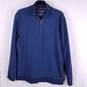 DENVER HAYES | Men’s Long Sleeve Shirt with Collar  Blue  Zip Up Size L